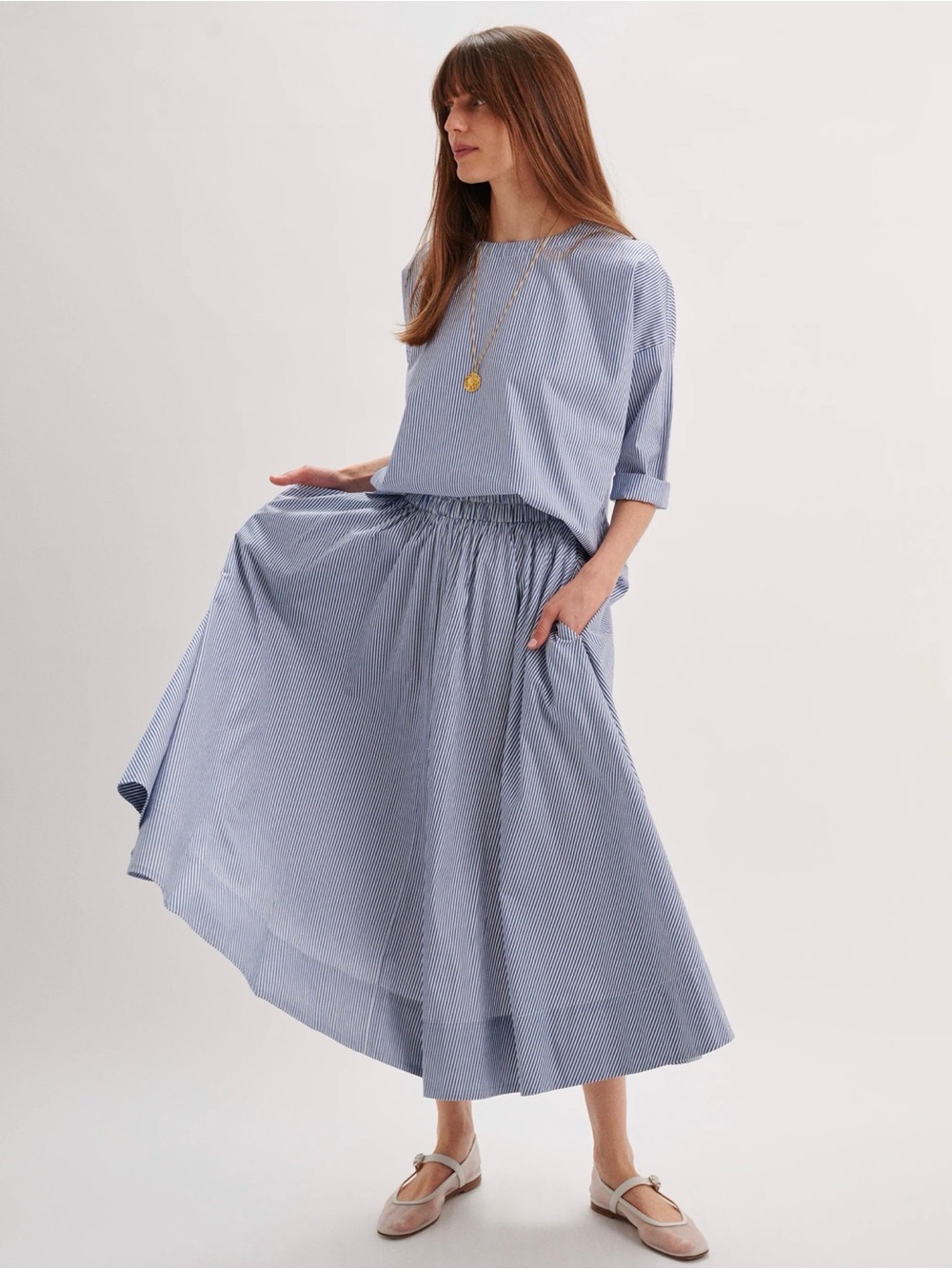 Suzi kondi Kyria Skirt in Cotton Poplin - Picture 2 of 3
